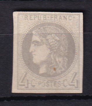 Frankrig 1870 - signerede kalve, bordeaux 4c oliven rapport 2 - Yvert n°41B