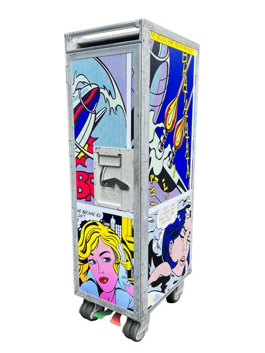 Noboringo "tribute Roy Lichtenstein" Half Size Vliegtuig trolley - Rullebord - CeeVee - Aluminium