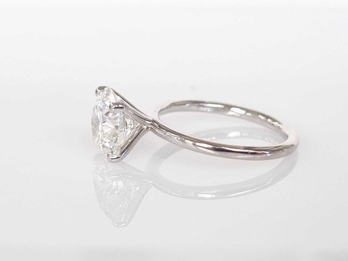 Forlovelsesring - 14 karat Hvidguld -  3.09ct. tw. Diamant (Laboratoriedyrket)