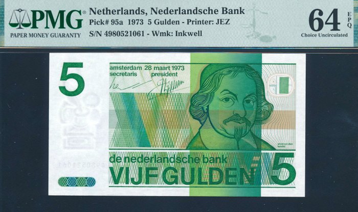 Holland. - 5 and 10 Gulden 1968-1973 - Pick 91b, 95a  (Ingen mindstepris)