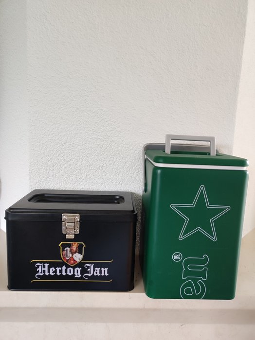 Heineken en Hertog Jan - Køleboks - Metal, plast - To ølkølere