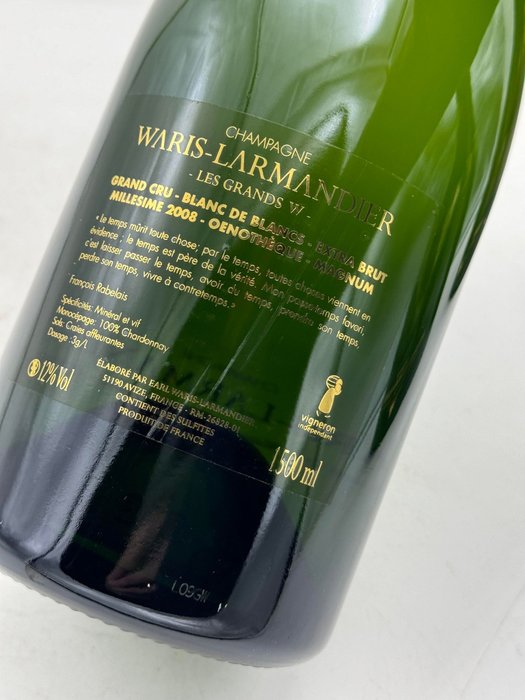 2008 Waris-Larmandier, Grand Cru Blanc de Blancs Les Grands W - Champagne Extra Brut - 1 Magnum (1,5 L)