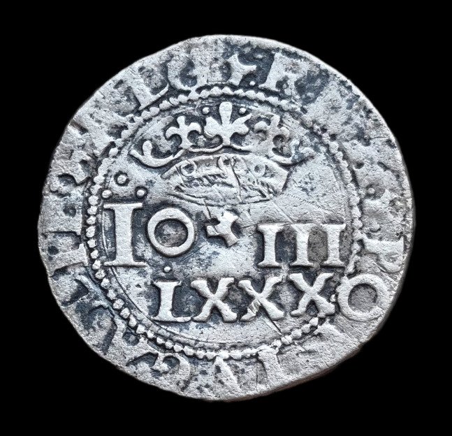 Portugal. D. João III (1521-1557). Real Português Dobrado (LXXX Reais) - Lisboa - PORTVGALIE:ALG/VINC - Escassa