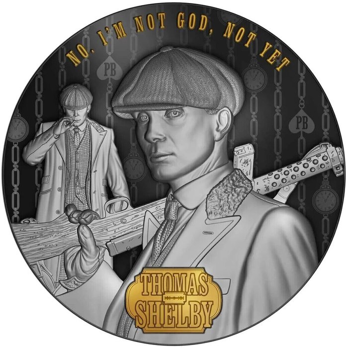 Niue. 5 Dollars 2023 Thomas Shelby - Peaky Blinders, 2 Oz (.999)