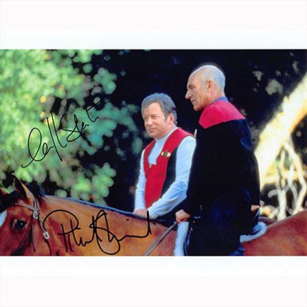 Star Trek Generations - Signed in person by Patrick Stewart (+) as "Picard" By William Shatner (+) as Kirk - COA - Autograph  photo