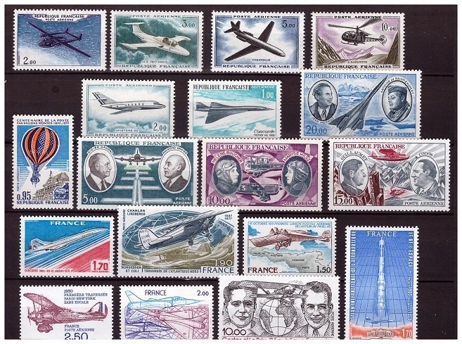 Frankrig 1960/2004 - Komplet samling af New** Luxury Airmail-frimærker fra 1960 til 2004 - Yvert PA N°38 au N°67** MNH