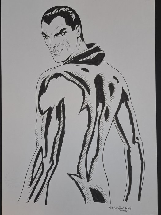 Zaniboni, Sergio - 1 Original drawing - Diabolik - Senza Maschera - 2008