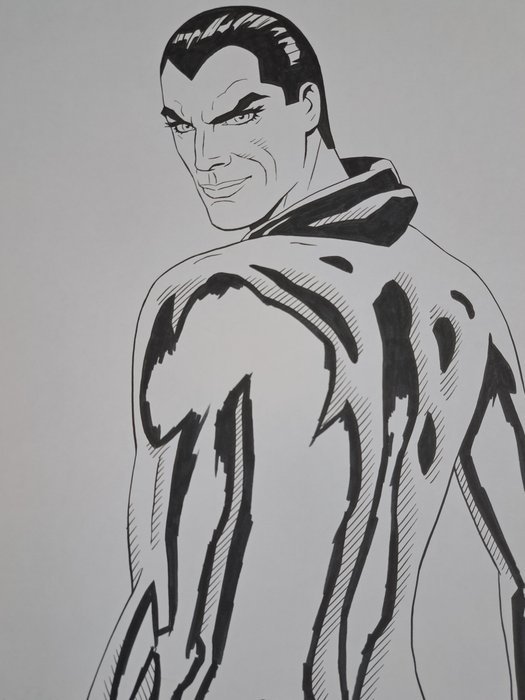 Zaniboni, Sergio - 1 Original drawing - Diabolik - Senza Maschera - 2008