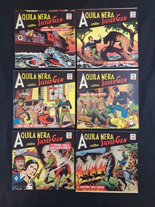 Kinowa: Aquila Nera contro Silver Gek - 17 Comic - Første udgave - 1951