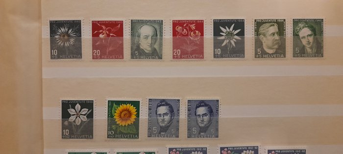 Schweiz 1925/1964 - 67 ubrugte frimærker landskabsbilleder - Pro Patria - Pro Juventute - luftpost - forbundsfest -