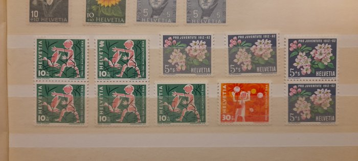 Schweiz 1925/1964 - 67 ubrugte frimærker landskabsbilleder - Pro Patria - Pro Juventute - luftpost - forbundsfest -