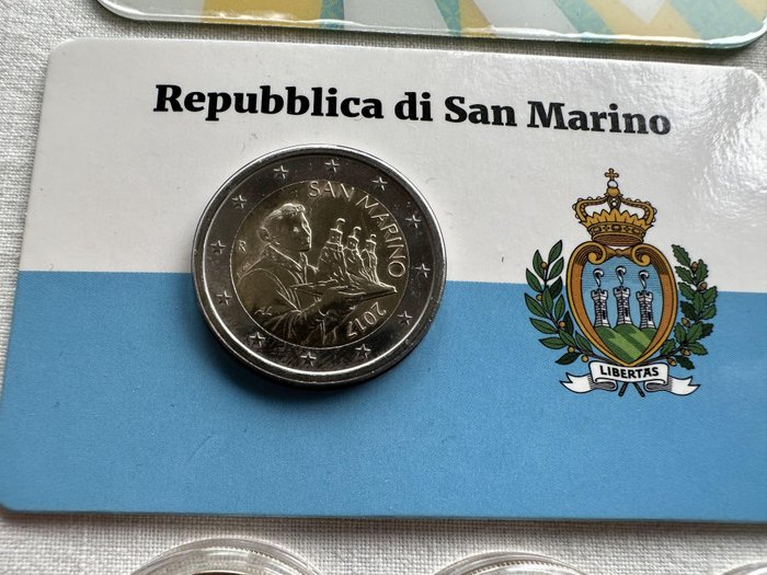 San Marino. Euro 2005/2018 (16 items)  (Ingen mindstepris)