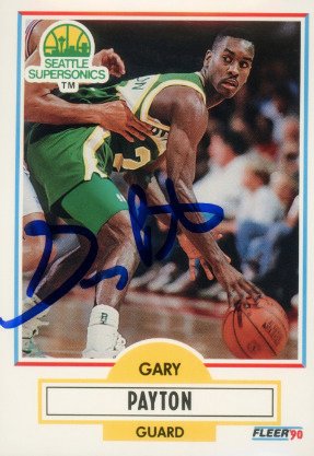 1990 Fleer Seattle Supersonics Gary Payton #U-92 - Autograph BGS Autentisk Auto - 1 Graded card