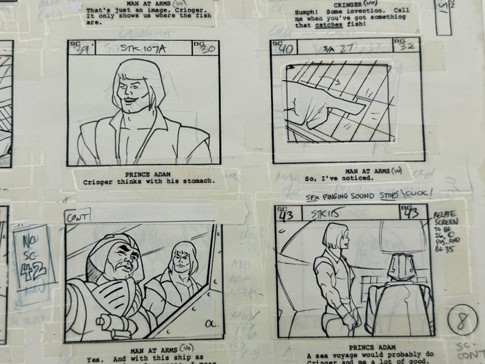 MOTU Ingen reserve! Originalt storyboard - He-Man - He-Man Production - 1983