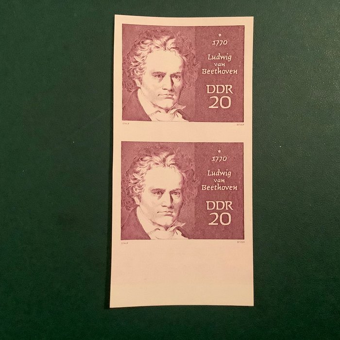 GDR 1968 - 20 Pf Beethoven i tandløst par - Michel 1537PH