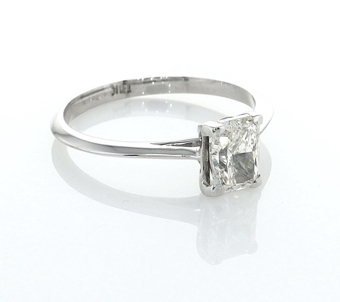 Ring - 14 karat Hvidguld -  1.00ct. tw. Diamant (Natur)