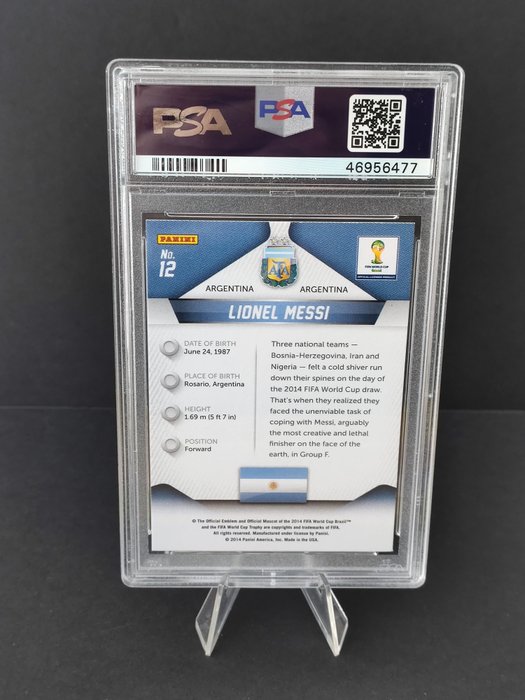 2014 Panini Prizm World Cup Lionel Messi #12 PSA 9 - 1 Graded card