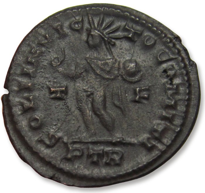 Romarriket Constantine I (AD 306-337) Follis Treveri (Trier) mint circa 313-315 - mintmark PTR T-F in fields - SOLI INVICTO COMITI