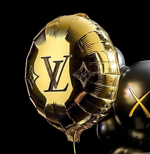 Artxlife - Gold Vuitton Kaws Baloons [XXL]