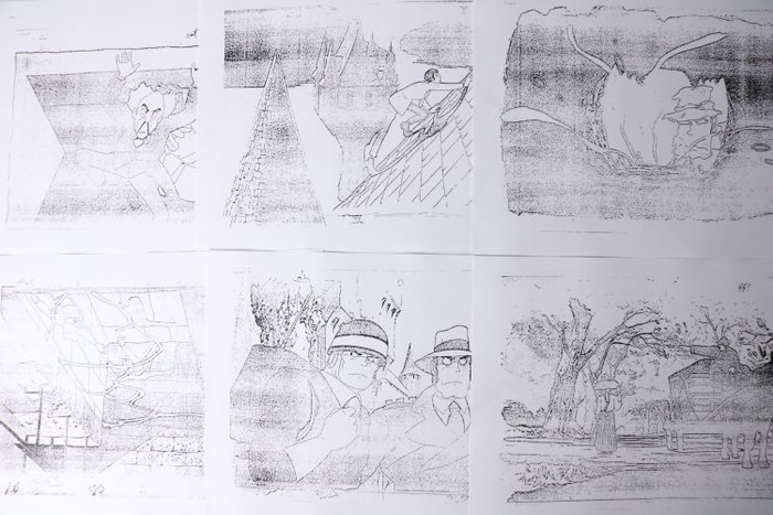 モンキー・パンチ Monkey Punch(1937-2019) Print - Lupin III: The Castle of Cagliostro - This set includes 18 replica layout sheets from Lupin III: The Castle of Cagliostro, - 1979