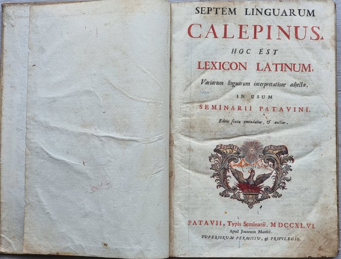 Septem linguarum Calepinus, hoc est lexicon latinum variarum linguarum interpretatione adjecta - 1746