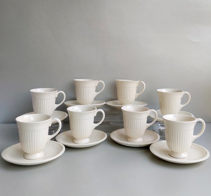 Wedgwood - John Goodwin - Kaffeservice (8) - Edme - Porcelæn - Kaffekop og underkopsæt