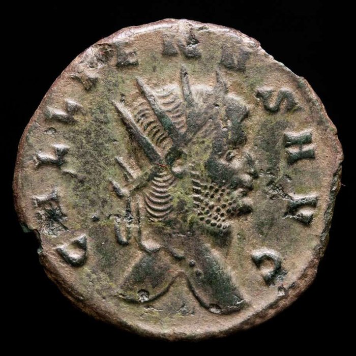 Romarriket. Gallienus (AD 253-268). Antoninianus Rome, AD 267-268. Zoo series. DIANAE CONS AVG, Antelope standing left; Γ in exergue  (Ingen mindstepris)