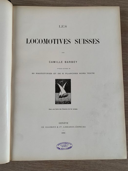 Camille Barbey - Les locomotives suisses - 1896