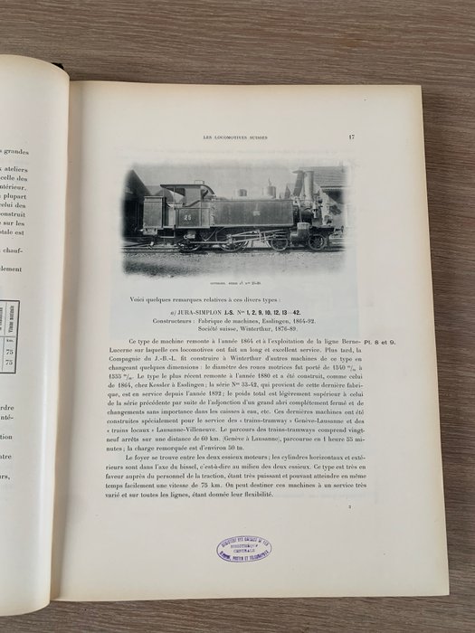 Camille Barbey - Les locomotives suisses - 1896