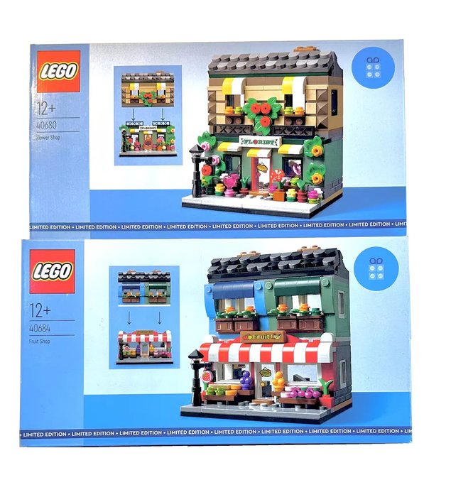 Lego - Promotional - 40680 et 40684 - Magasin de fleurs et magasin de fruits - 2020+ - Frankrig