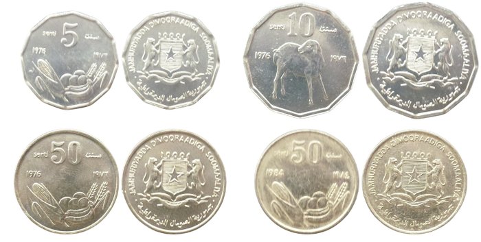 Somalia, Somaliland. Various Denominations 1967/2006 (44 coins)  (Ingen mindstepris)