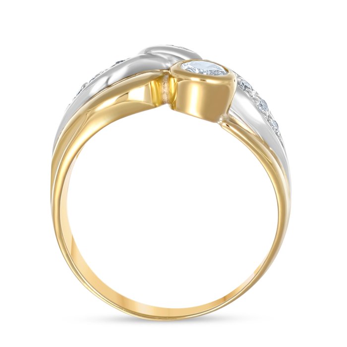 Ring - 18 kraat Gulguld, Hvidguld -  0.29ct. tw. Diamant (Natur)