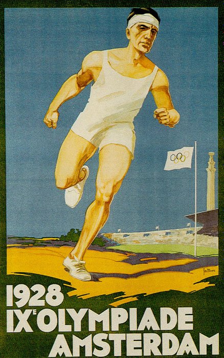 Cartel de los Juegos Olímpicos - Amsterdam (Holanda), 1928 - Offset poster reprint