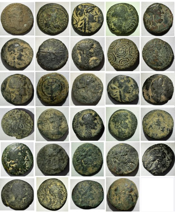 Antikken. Lot of 30 Æ coins incl.: Some Roman Provincial issues  Macedonian mints  (Ingen mindstepris)