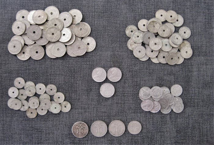 Belgien, Belgisk Congo. Set of coins 120 pieces  (Ingen mindstepris)