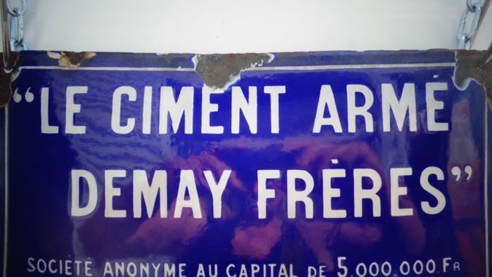 Le Ciment Arme Demay Freres Reims - Emaljeplade - Emalje