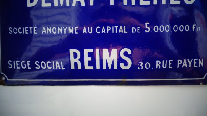 Le Ciment Arme Demay Freres Reims - Emaljeplade - Emalje