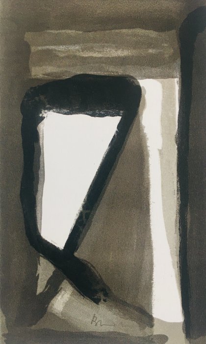 Bram Van Velde (1895-1981) - Fouilles - Lithographie originale signée