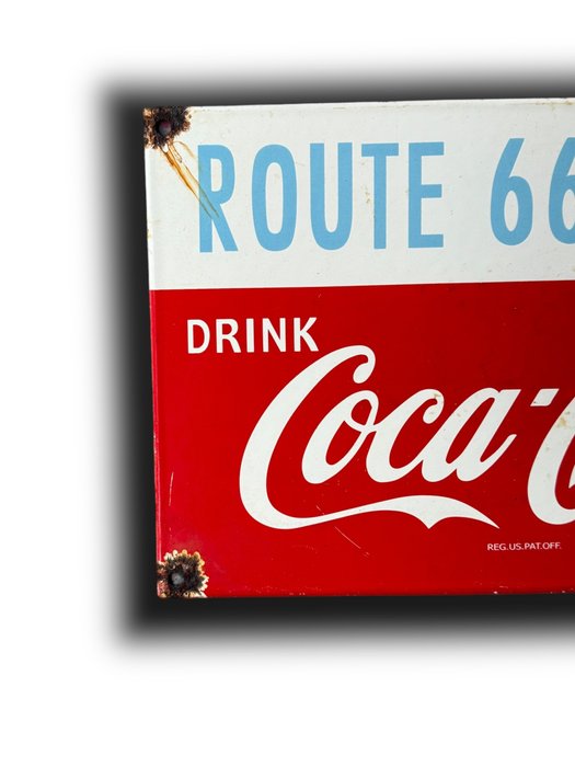 Coca-Cola - Emaljeplade - Route 66 Diner - Emalje