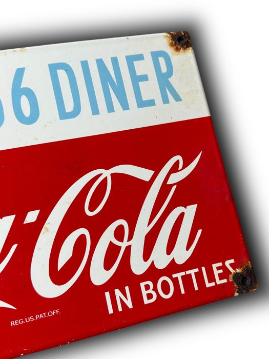 Coca-Cola - Emaljeplade - Route 66 Diner - Emalje