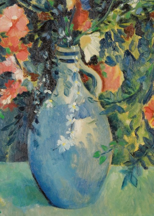 Europæisk skole (XX) - Still life with flower vase