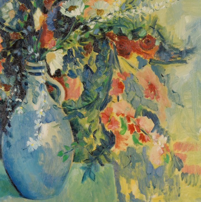 Europæisk skole (XX) - Still life with flower vase