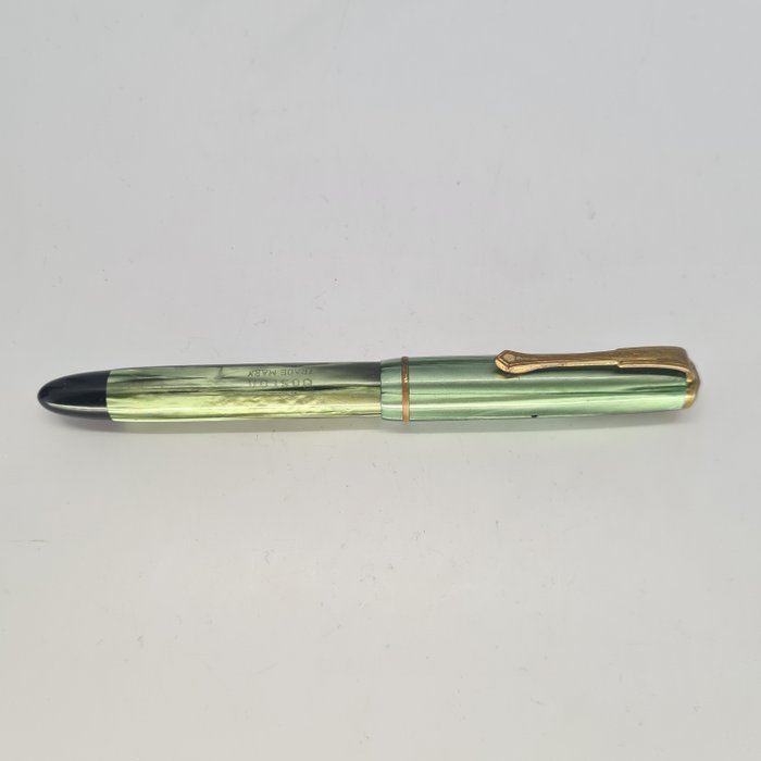 Boston - Green marbled - 14k solid gold nib (flex) - 1950's - Fyldepen