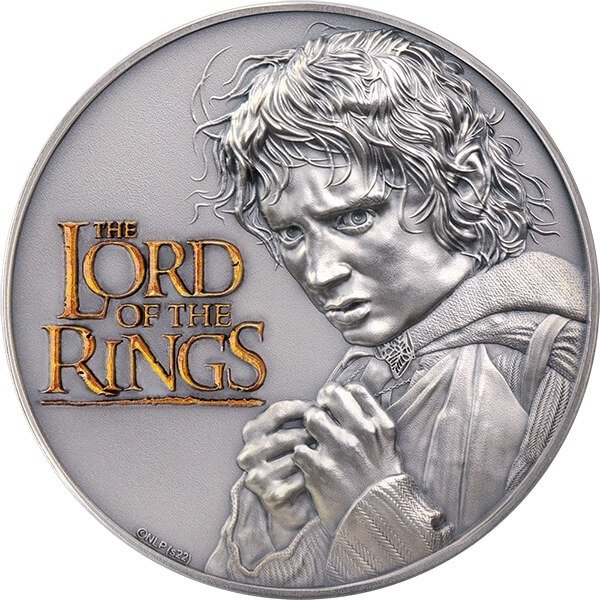 Cook-øerne. 10 Dollars 2022 Lord of the Rings Antique finish Silver Coin 2 oz (.999)