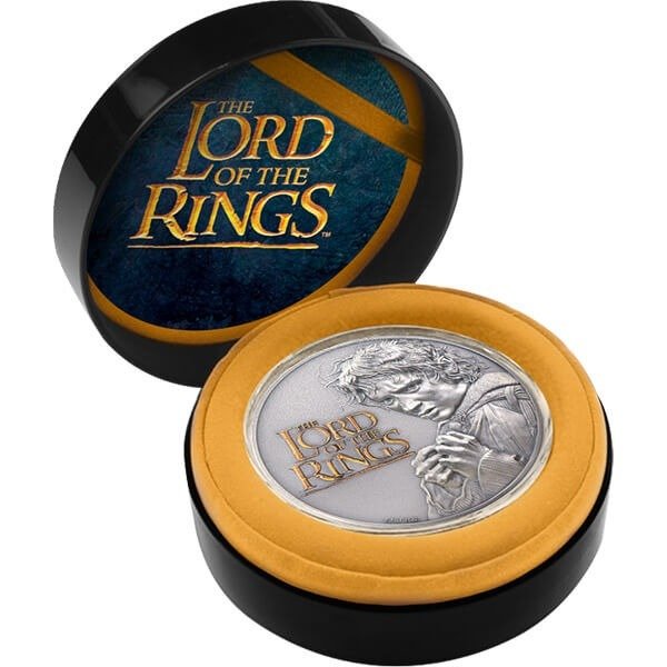 Cook-øerne. 10 Dollars 2022 Lord of the Rings Antique finish Silver Coin 2 oz (.999)