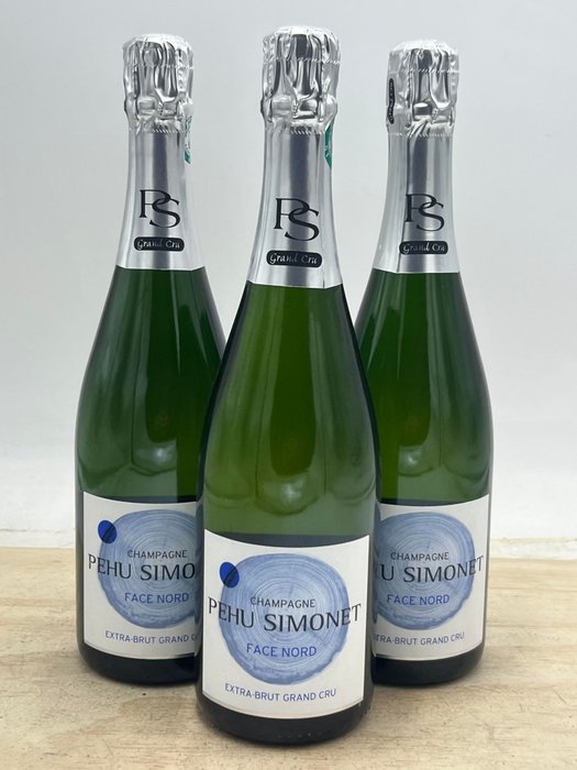 Pehu Simonet, Face Nord Extra-Brut - Champagne Grand Cru - 3 Flasker (0,75 L)