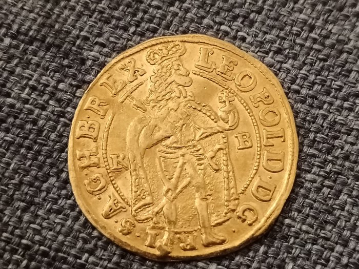 Østrig, Tyskland, Emperie, Ungarn. Leopold I. (1658-1705). 1 Ducat KB - Kremnitz, RARE!