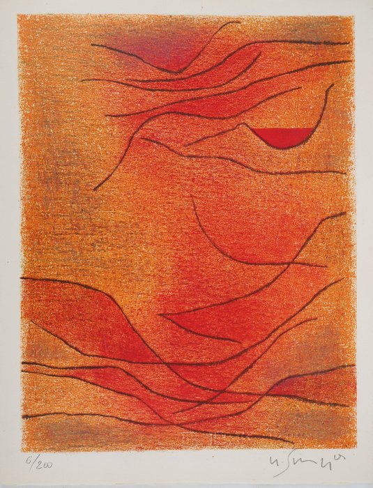 Gustave Singier (1909-1984) - La mer au coucher du soleil