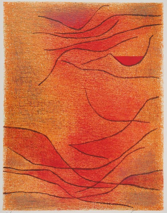 Gustave Singier (1909-1984) - La mer au coucher du soleil