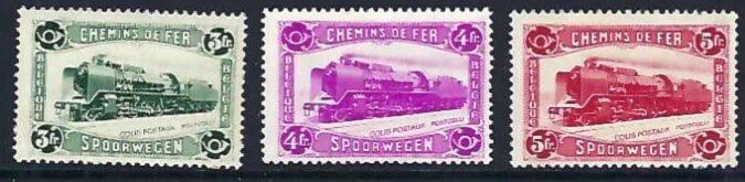 Belgien 1934 - Komplet jernbaneserie - OBP/COB TR175/77